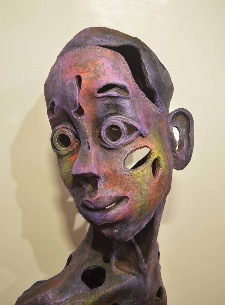 Original Expressionism Children Sculpture by Phillip Nzekwe