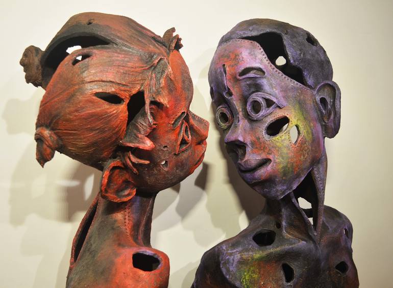 Original Expressionism Children Sculpture by Phillip Nzekwe