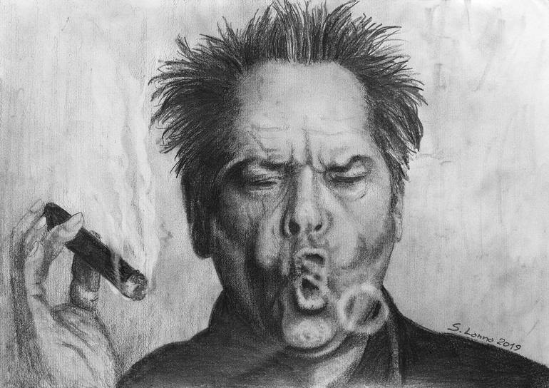 Smocking Jack Drawing by Sergio Lanna | Saatchi Art