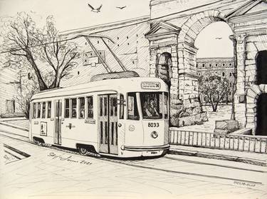 Print of Figurative Transportation Drawings by Sergio Lanna