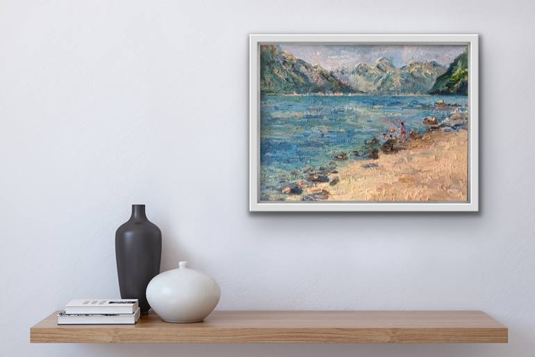 Original Impressionism Seascape Painting by Ekaterina SHUVALOVA