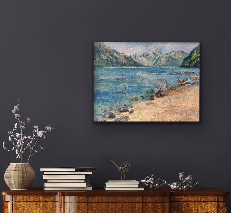 Original Impressionism Seascape Painting by Ekaterina SHUVALOVA