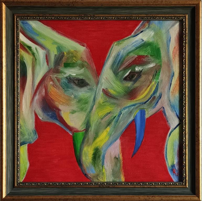 Original Expressionism Animal Painting by Aia Kit