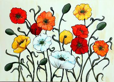 Print of Art Deco Floral Paintings by Marzena Kolodziej