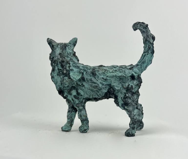 Original Cats Sculpture by Helle Rask Crawford
