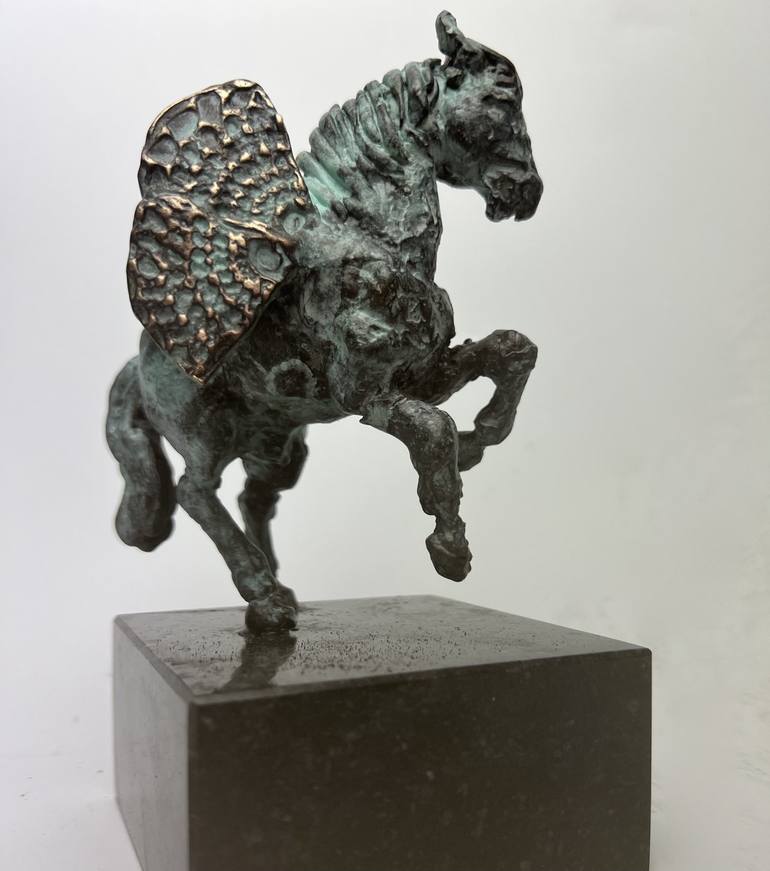 Original Figurative Horse Sculpture by Helle Rask Crawford