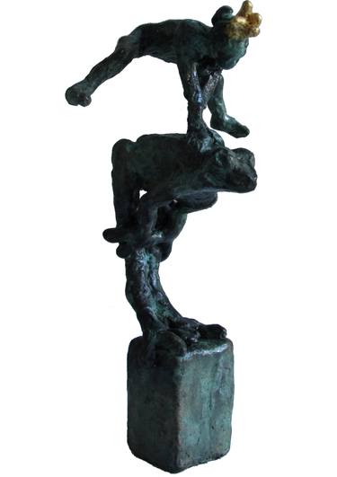 Original Figurative Humor Sculpture by Helle Rask Crawford