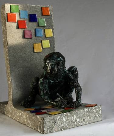 Original Political Sculpture by Helle Rask Crawford