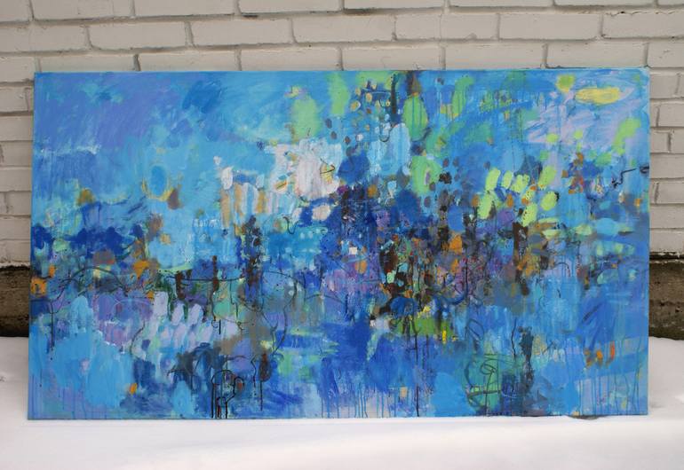 Original Art Deco Abstract Painting by Elena Bolgova