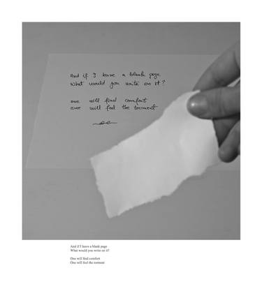 Blank - Photo Poem - - Limited Edition of 15 thumb