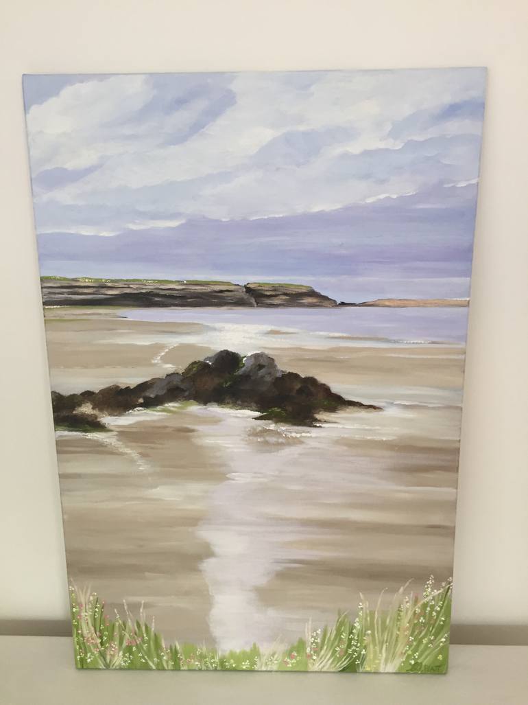 Original Impressionism Beach Painting by Elizabeth Platt