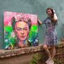 Frida Kahlo akrylic painting