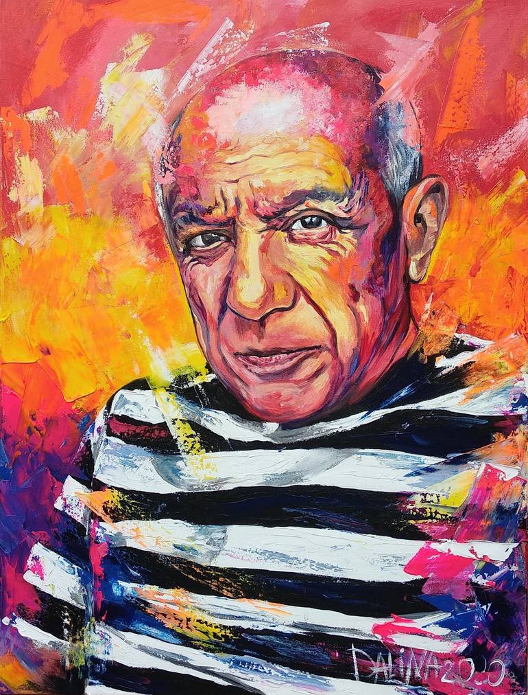 Pablo Picasso portrait Pablo Picasso handmade acrylic painting Picasso ...