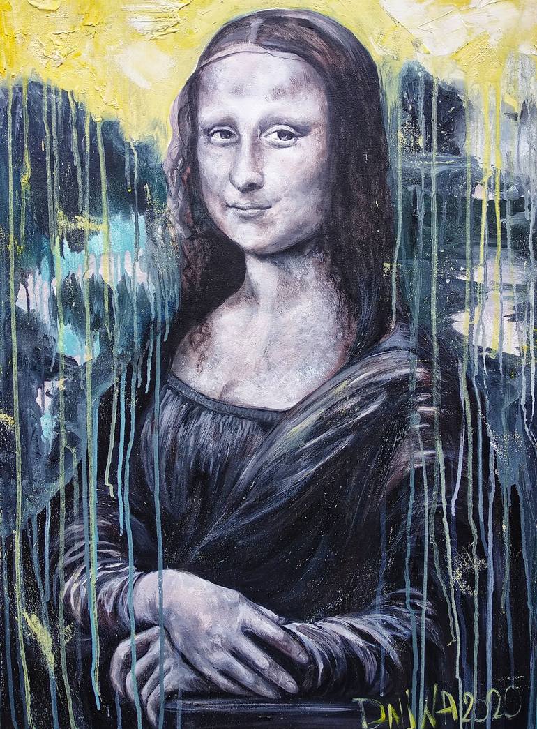 Mona Lisa (detail) print by Leonardo da Vinci
