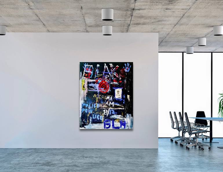 Original Abstract Expressionism Abstract Painting by Kofi Sarfo-Kantanka