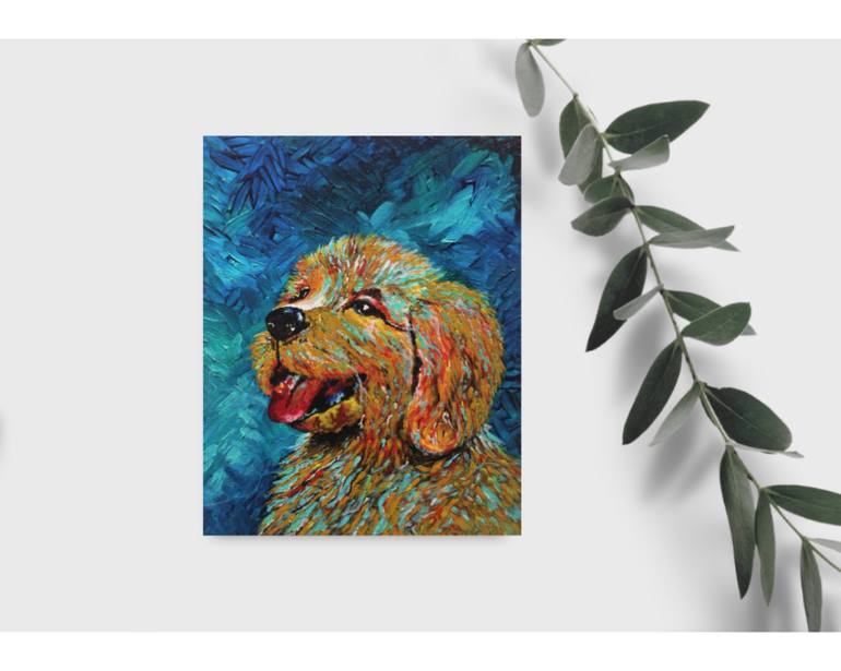 Original Fine Art Dogs Painting by Anusha Durgadas