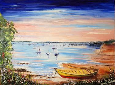 Original Impressionism Beach Paintings by Carmen Iglesias