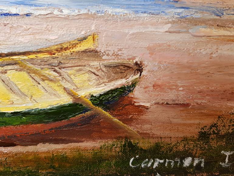 Original Impressionism Beach Painting by Carmen Iglesias