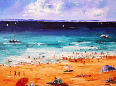 Original Impressionism Beach Paintings by Carmen Iglesias