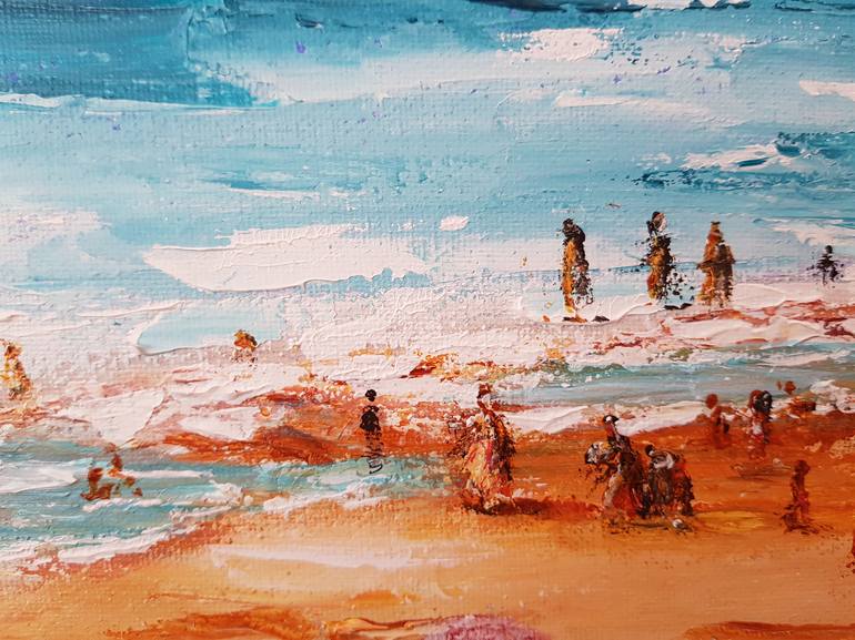Original Impressionism Beach Painting by Carmen Iglesias