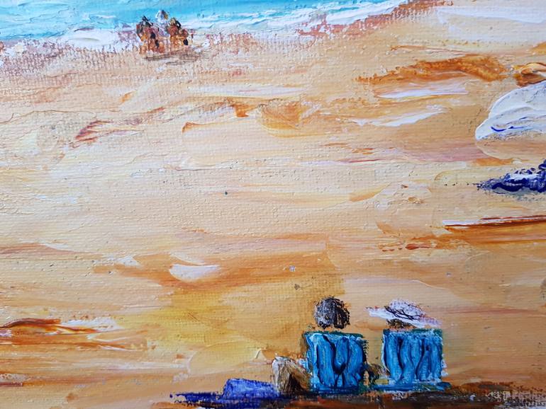 Original Impressionism Beach Painting by Carmen Iglesias