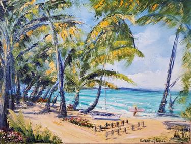 Original Impressionism Beach Paintings by Carmen Iglesias