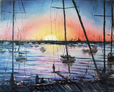 Original Impressionism Seascape Paintings by Carmen Iglesias