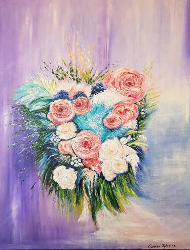 Original Impressionism Floral Paintings by Carmen Iglesias
