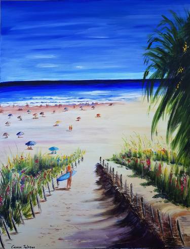 Original Impressionism Beach Paintings by Carmen Iglesias