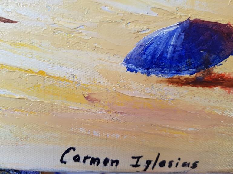Original Impressionism Seascape Painting by Carmen Iglesias