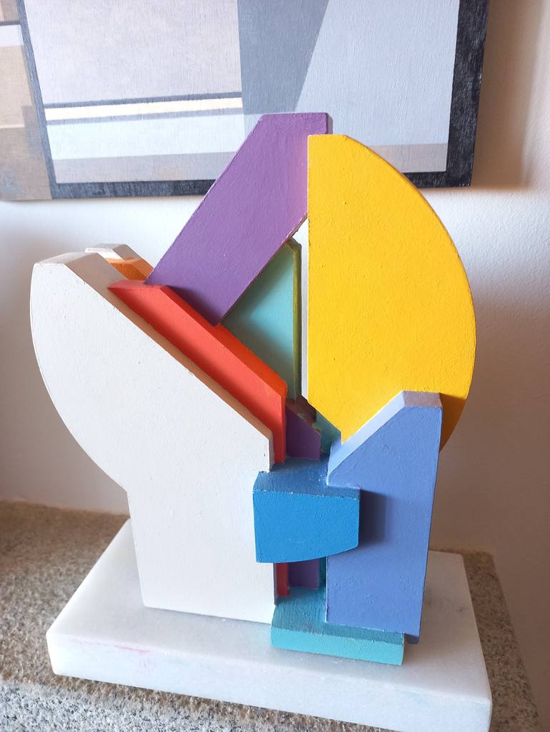 Original Geometric Abstract Sculpture by PABLO PEREZ-URRUTI DE SALA