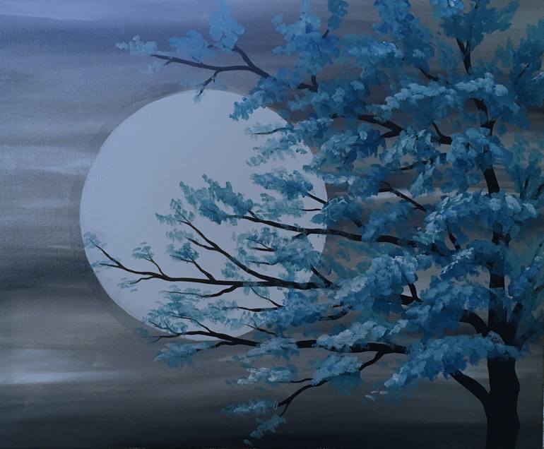 Moon Painting by Jonathan Marsico | Saatchi Art