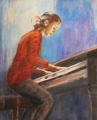 Print of Figurative Music Paintings by Elizabeth Kenney