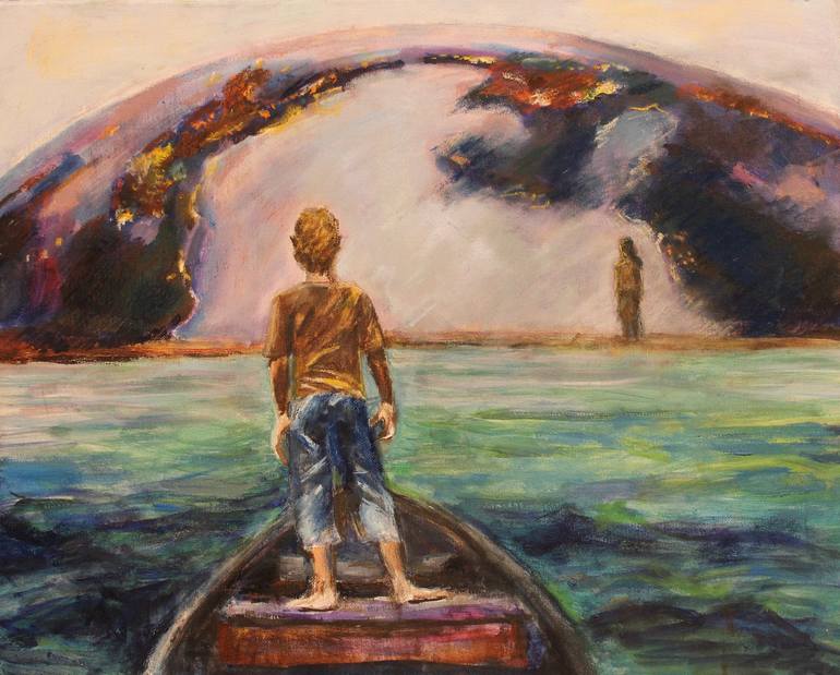 Print of Surrealism Boat Paintings by Elizabeth Kenney