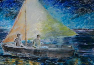 Original Figurative Seascape Drawings by Elizabeth Kenney