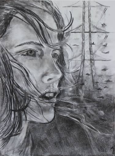 Original Portraiture Portrait Drawings by Elizabeth Kenney