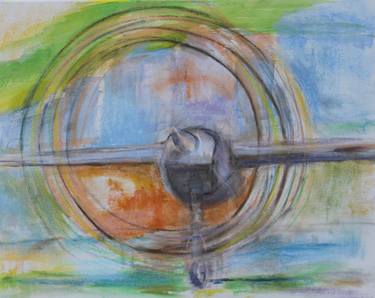 Original Abstract Aeroplane Paintings by Elizabeth Kenney