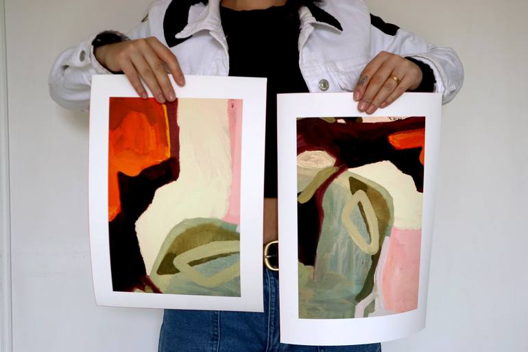 Original Abstract Printmaking by Ane Gomez