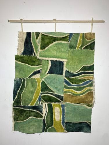 Original Abstract Landscape Collage by Ane Gomez