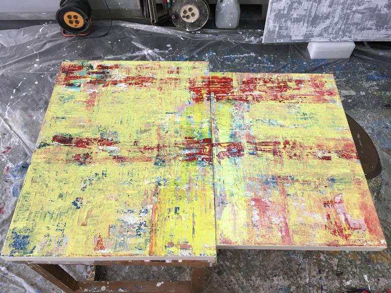 Original Abstract Expressionism Abstract Painting by Constantinos Raftakis