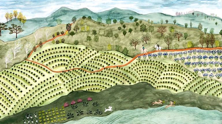 Original Figurative Landscape Painting by Sabina Puppo