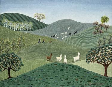 Original Figurative Landscape Paintings by Sabina Puppo
