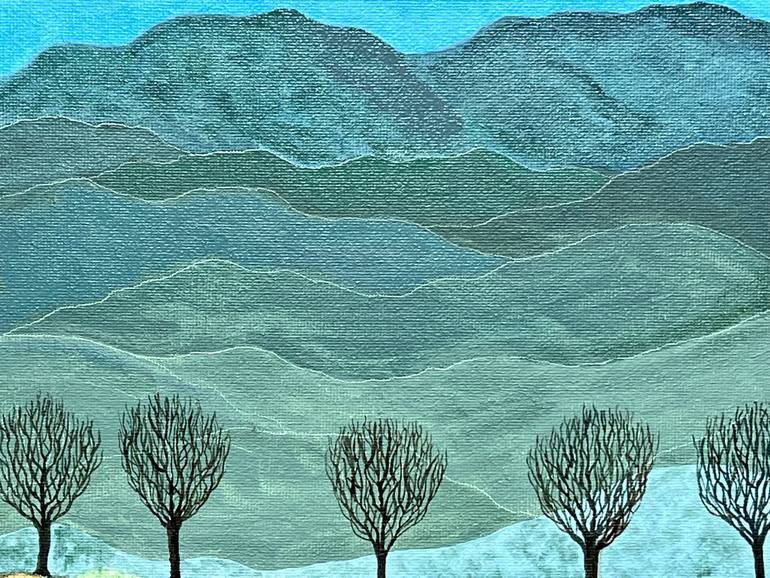 Original Folk Landscape Painting by Sabina Puppo