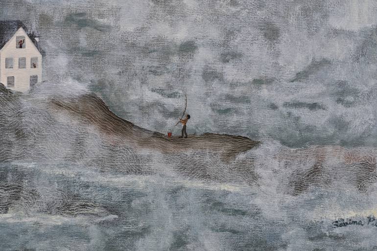 Original Folk Seascape Painting by Sabina Puppo