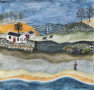 Original Folk Landscape Paintings by Sabina Puppo