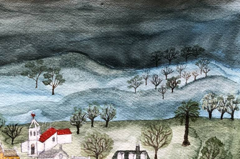 Original Naïf Landscape Painting by Sabina Puppo