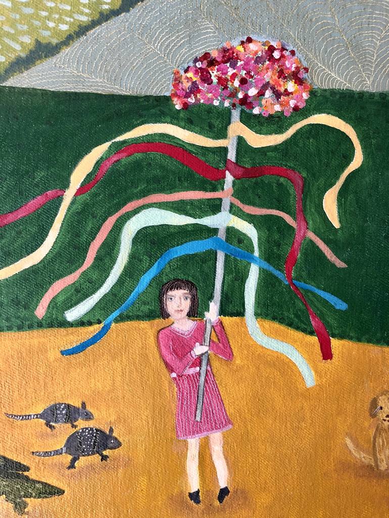 Original Naïf Seasons Painting by Sabina Puppo