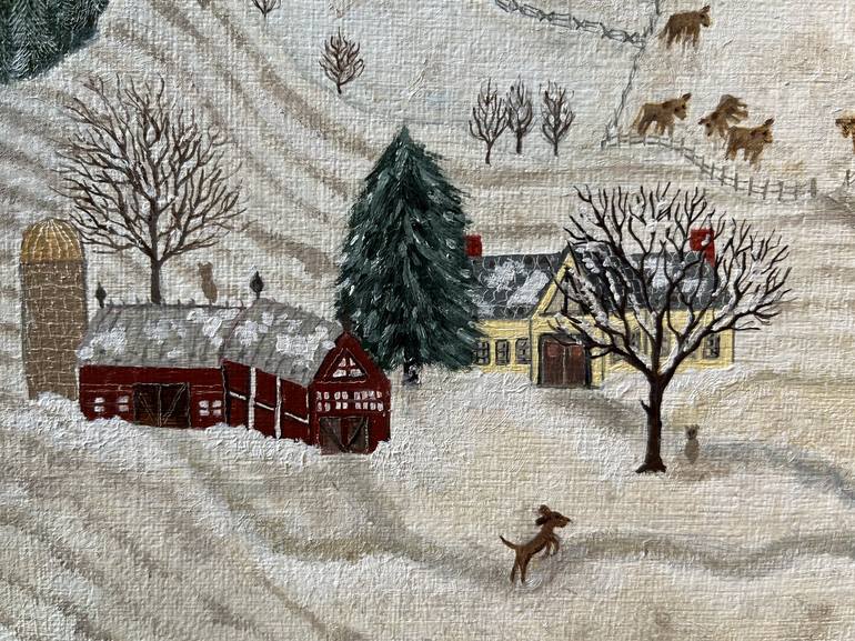 First snow, and a surprise for you Painting by Sabina Puppo