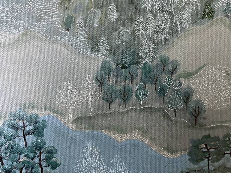 Original Primitive Landscape Painting by Sabina Puppo