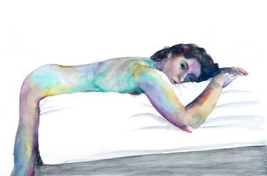 Original Contemporary Nude Painting by Madalyn Freedman
